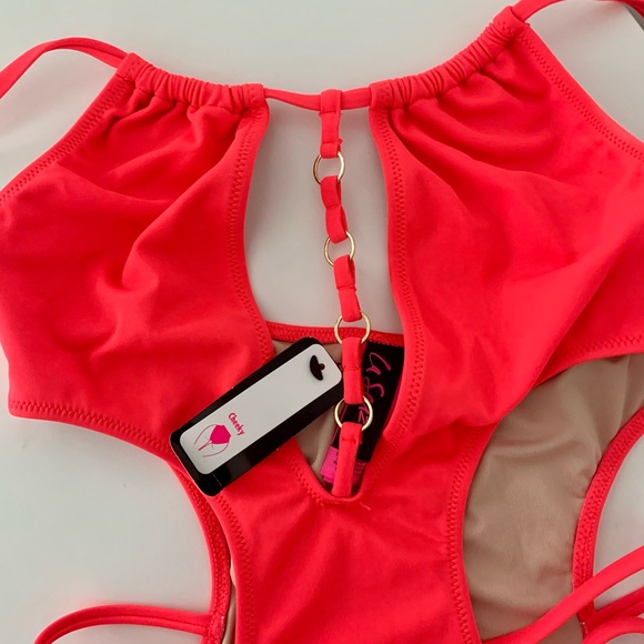 NWT Sexy Full Piece Cut Out Bathing Suit - Picture 2 of 3